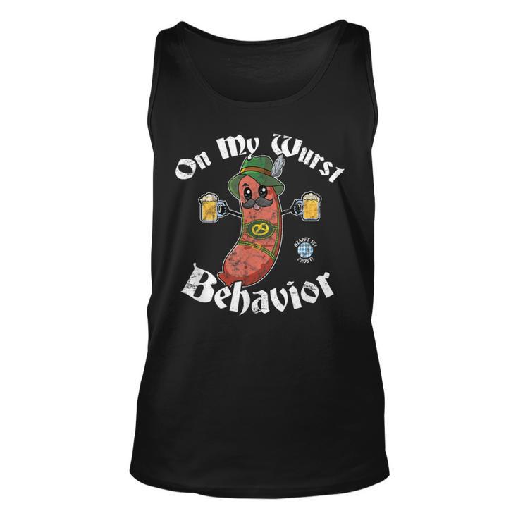 On My Wurst Behavior Bratwurst Oktoberfest Tank Top