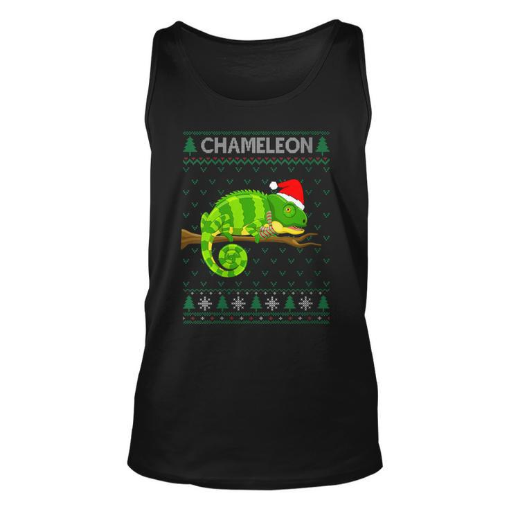 Xmas Chameleon  Ugly Christmas Sweater Party Tank Top