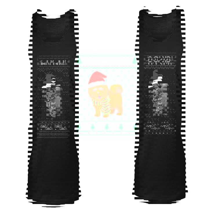 Xmas Chow Chow Dog Ugly Christmas Sweater Party Tank Top
