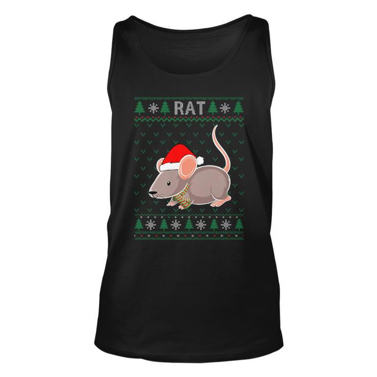 Xmas Rat  Ugly Christmas Sweater Party Tank Top