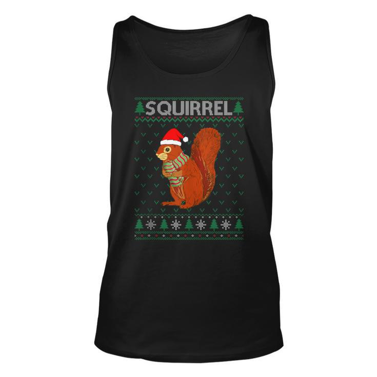 Xmas Squirrel  Ugly Christmas Sweater Party Tank Top