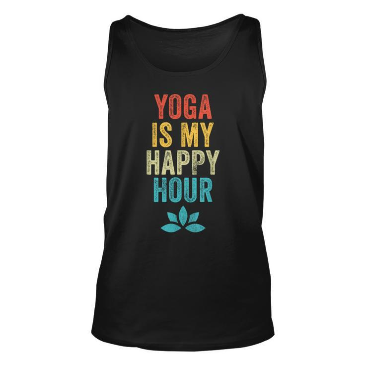Yoga Is My Happy Hour Meme Vintage Yoga Saying Tank Top