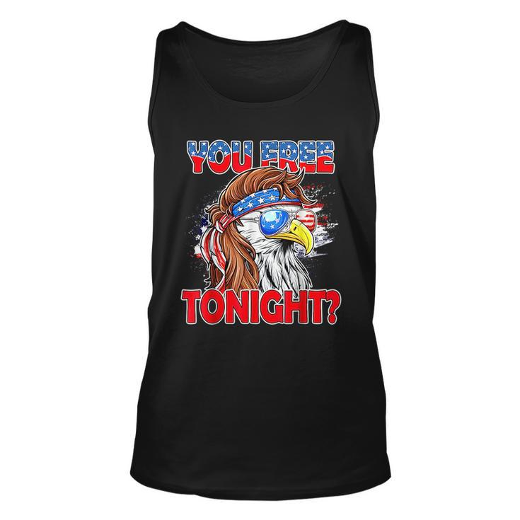 You Free Tonight Usa American Flag Patriotic Eagle Mullet  Unisex Tank Top
