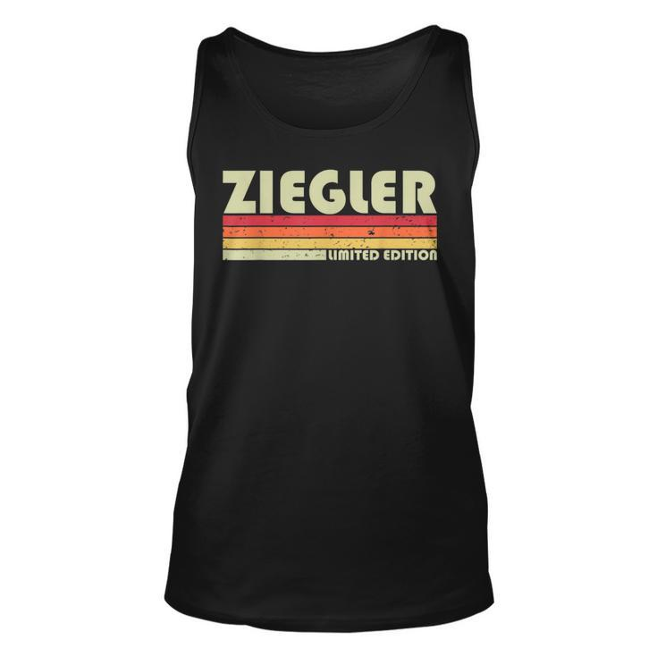 Ziegler Surname Retro Vintage 80S 90S Birthday Reunion Tank Top