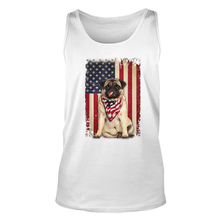 Pug American Flag 4Th Of July  Independence Unisex Tank Top
