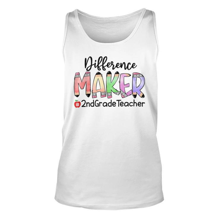 2Nd Grade Teacher Life Difference Maker Unisex Tank Top