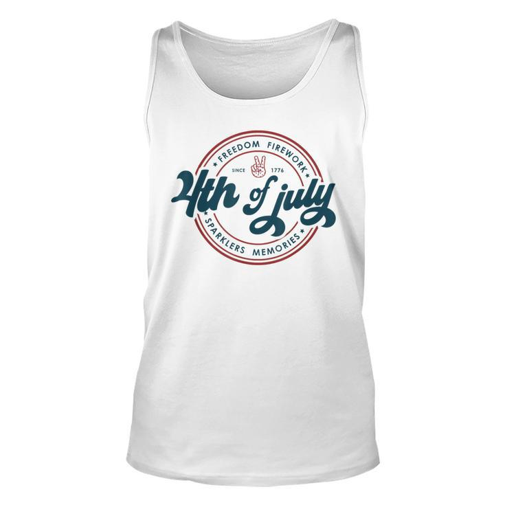 4Th Of July America Freedom Firework Sparklers Memories Freedom Tank Top