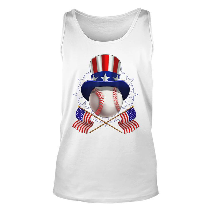 4Th Of July American Baseball Uncle Sam Hat Funny  Unisex Tank Top