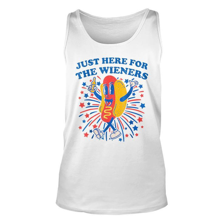 4Th Of July Hot Dog Im Just Here For Wieners  Unisex Tank Top