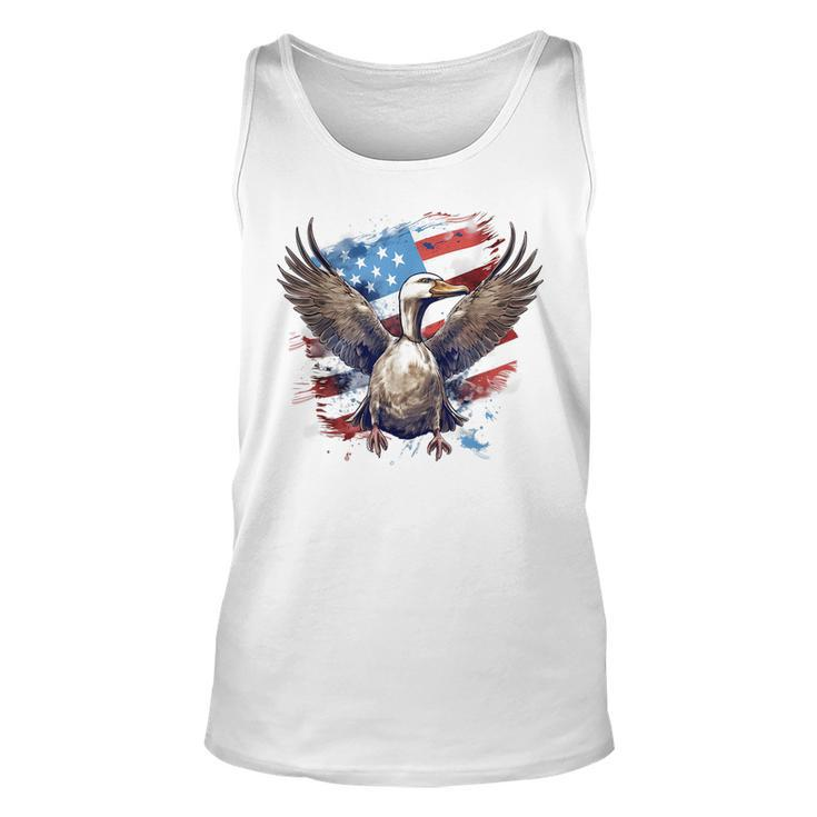 4Th Of July Us Flag Goose  Unisex Tank Top