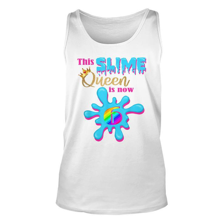 6 Yrs Old Birthday Party 6Th Bday 2014 This Slime Queen Is 6 Tank Top