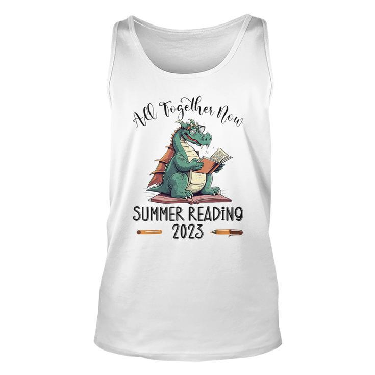 All Together Now Summer Reading 2023 Book Dragon Reading Unisex Tank Top
