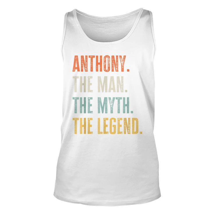 Anthony Man Myth Legend Funny Best Name Anthony Unisex Tank Top