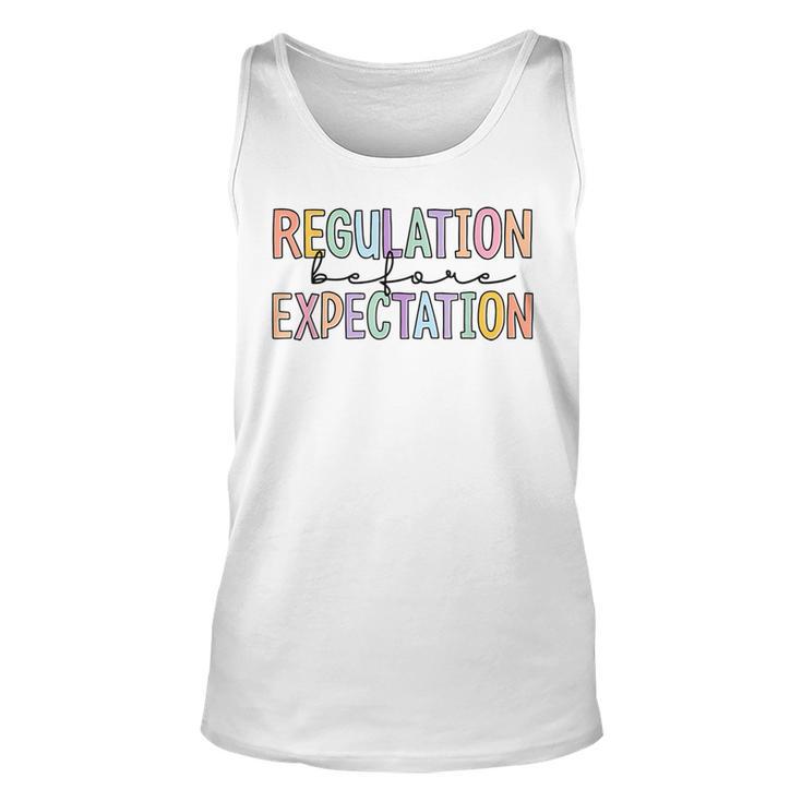 Autism Awareness Acceptance Regulation Before Expectation Tank Top