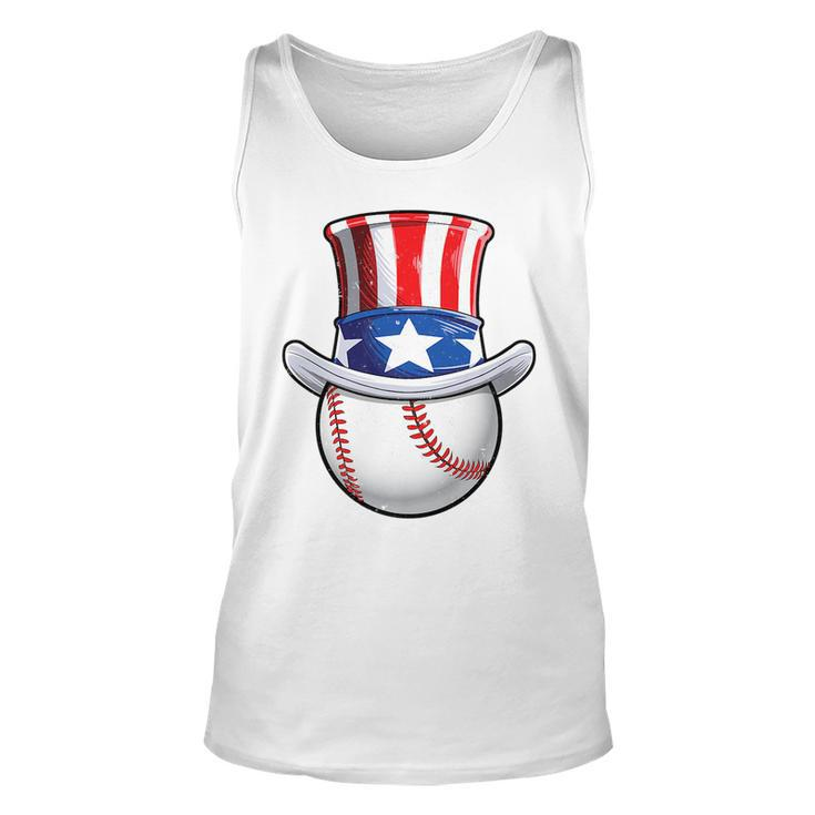Baseball Uncle Sam T  4Th Of July Boys American Flag Unisex Tank Top