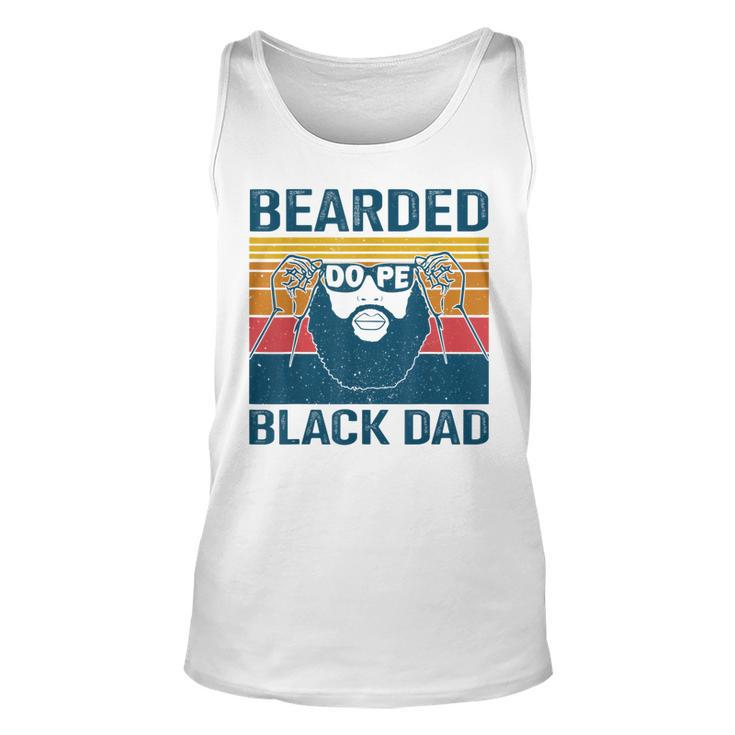 Bearded Dope Dad Vintage African American Fathers Day  Unisex Tank Top