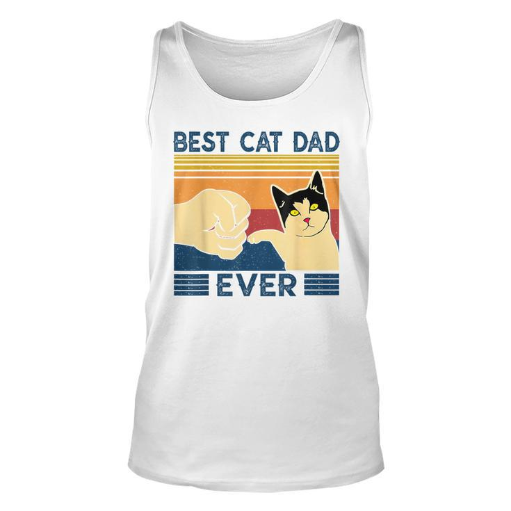 Best Cat Dad Ever  Retro Vintage Cat Daddy Father Day Unisex Tank Top