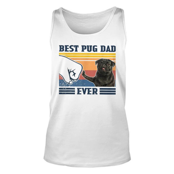 Best Pug Dad Ever Black Version  Vintage Father Day  Unisex Tank Top