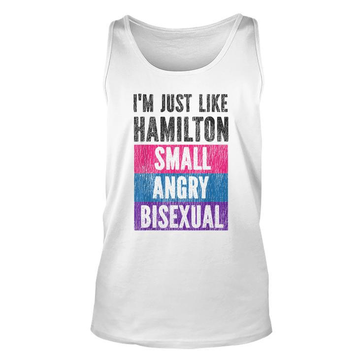 Bisexual Bi Pride Flag Im Just Like Hamilton Small Angry &  Unisex Tank Top