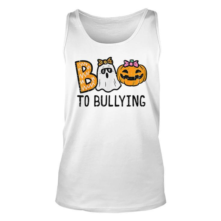 Boo To Bullying Ghost Pumpkin Orange Anti Bully Unity Day Tank Top