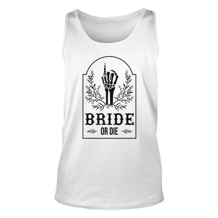 Bride Or Die Skeleton Hand Gothic Bachelorette Party Tank Top