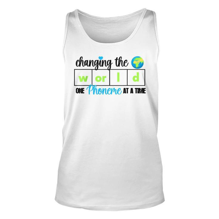 Changing The World One Phoneme At A Time  Unisex Tank Top