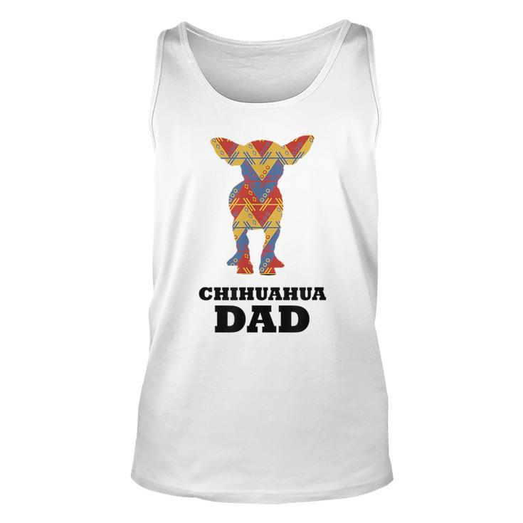 Chihuahua Dad Mexican Blanket Dog Silhouette   Unisex Tank Top