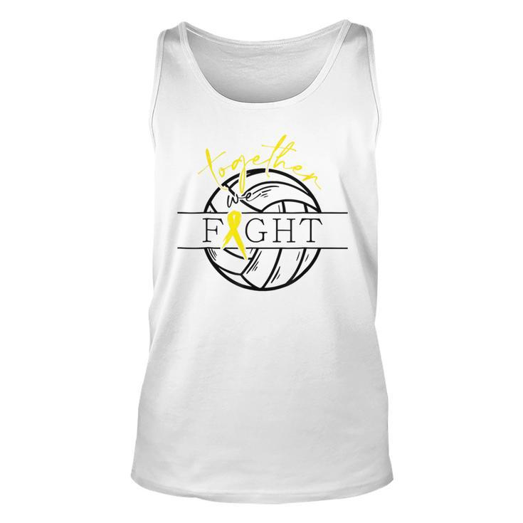 Childhood Cancer Awareness Together We Fight Volleyball Tank Top