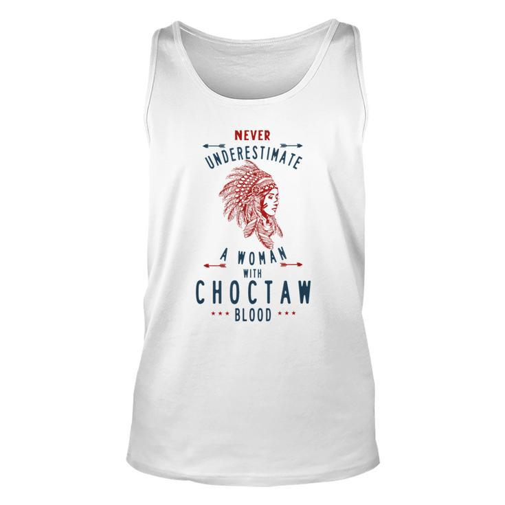 Choctaw Native American Indian Woman Never Underestimate Native American Tank Top