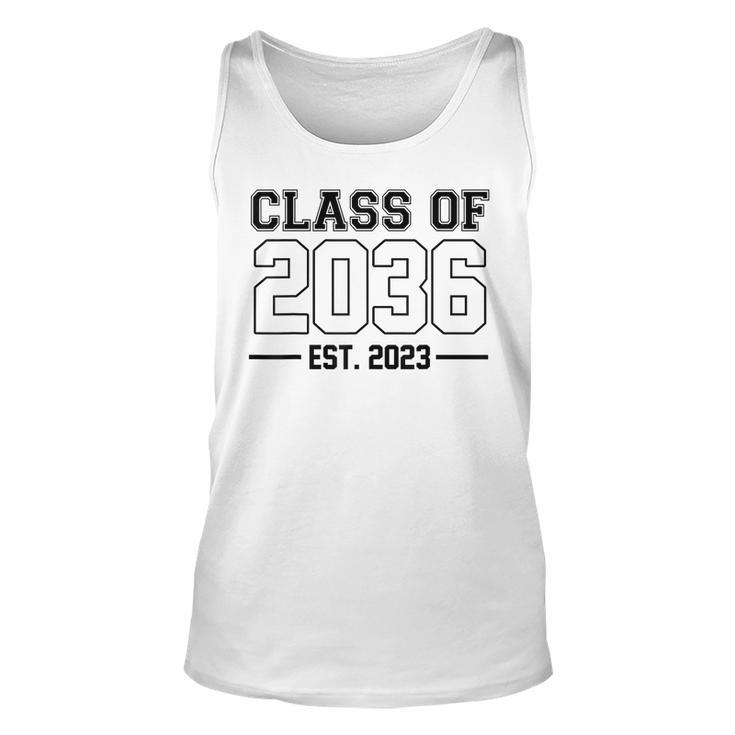 Class Of 2036 Est 2023 Grow With Me Handprints K To 12 Kids  Unisex Tank Top