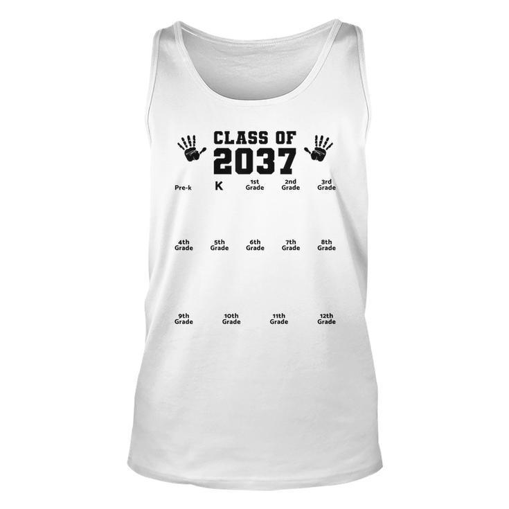 Class Of 2037 Handprint  Grow With Me Pre-K Graduation  Unisex Tank Top