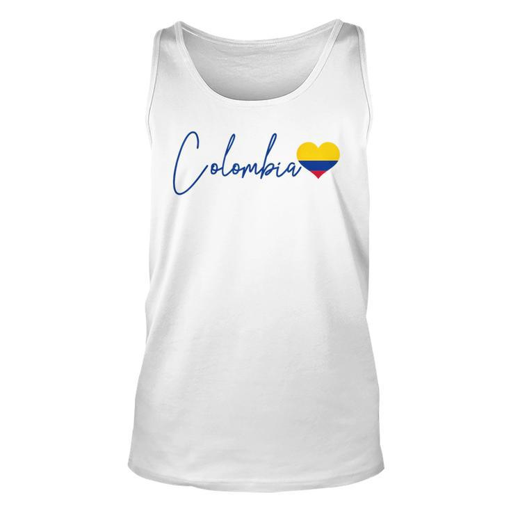 Colombia Heart Pride Colombian Flag  Unisex Tank Top