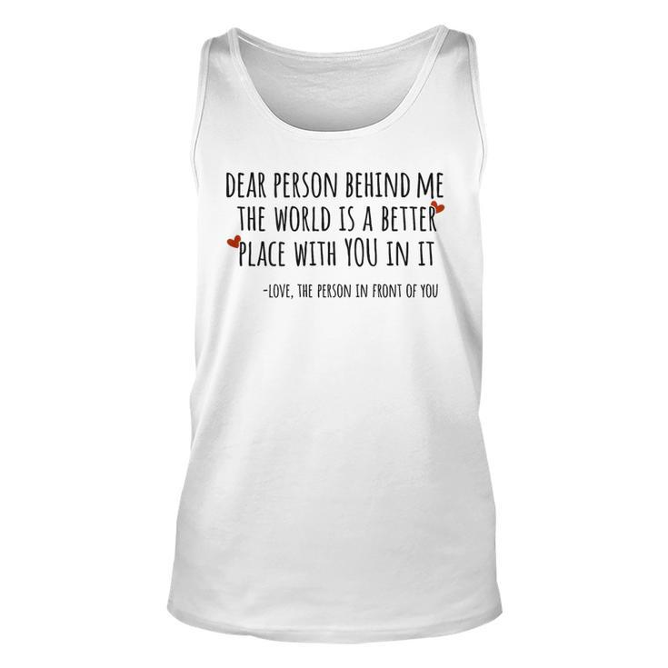 Depression & Suicide Prevention Awareness Person Behind Me Depression Tank Top