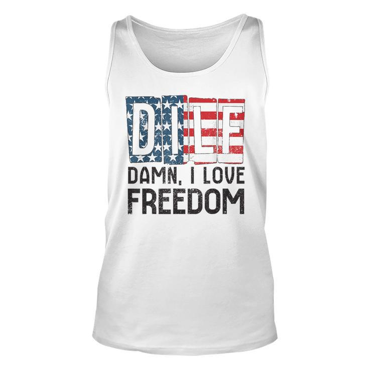 Dilf Damn I Love Freedom 4Th Of July Freedom Funny Gifts Unisex Tank Top
