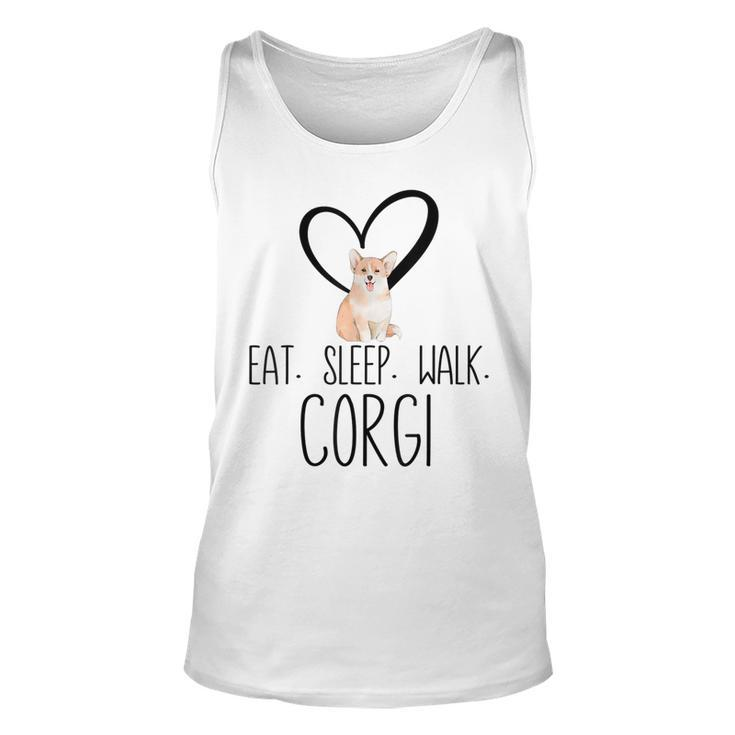 Eat Sleep Walk Corgi Dog  Unisex Tank Top