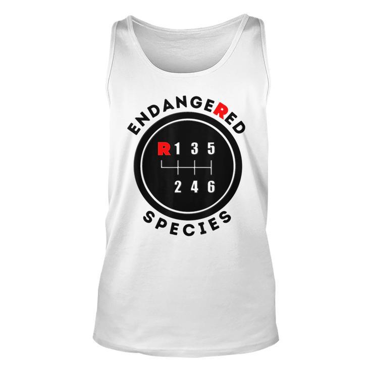 Endangered Species Manual Gearbox Stick Shift 6 Speed  Unisex Tank Top