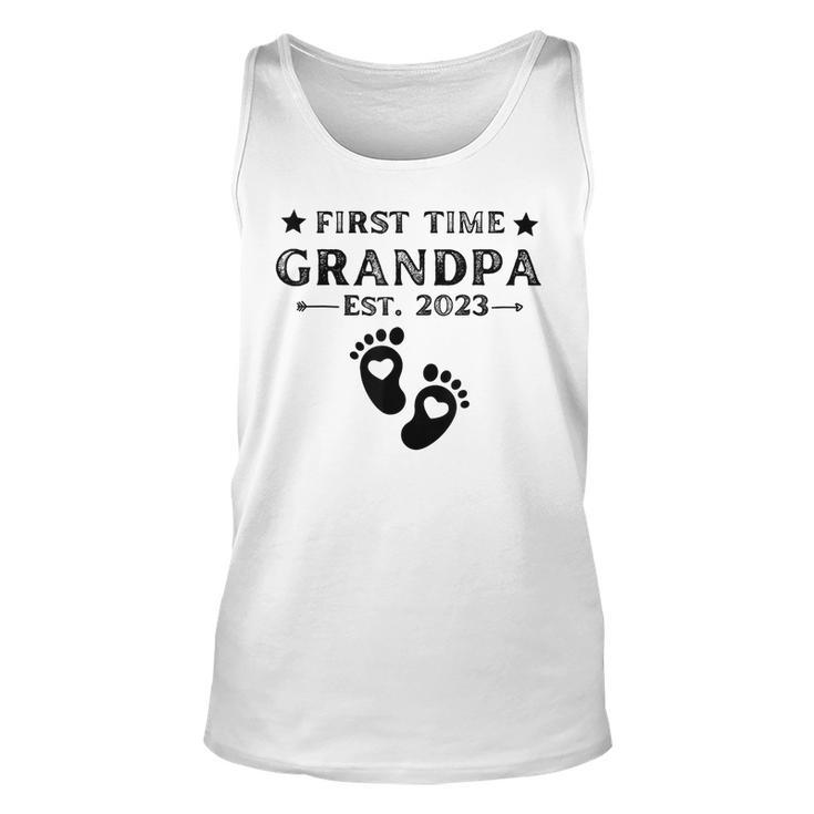 First Time Grandpa 2023 For Grandfather Funny Fathers Day  Unisex Tank Top