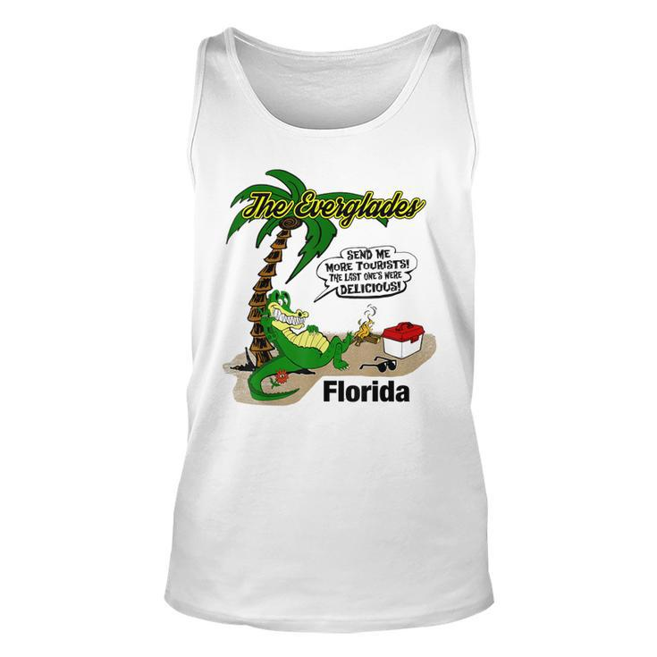 Florida Everglades Send More Tourists Alligator Souvenir  Unisex Tank Top