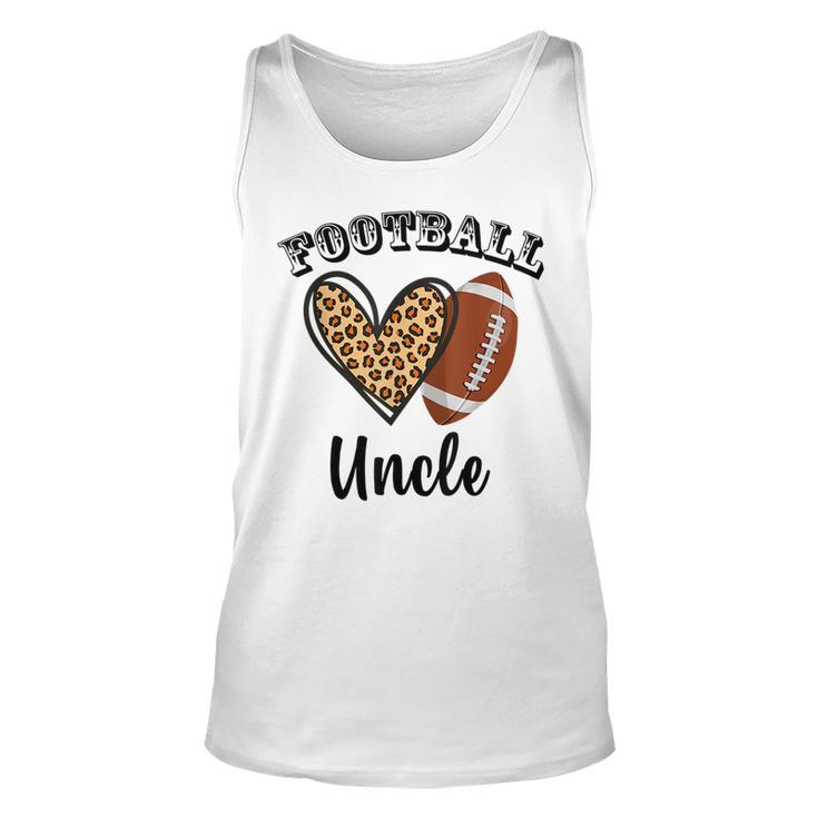 Football Uncle Leopard Heart Sports Players Fathers Day  Unisex Tank Top