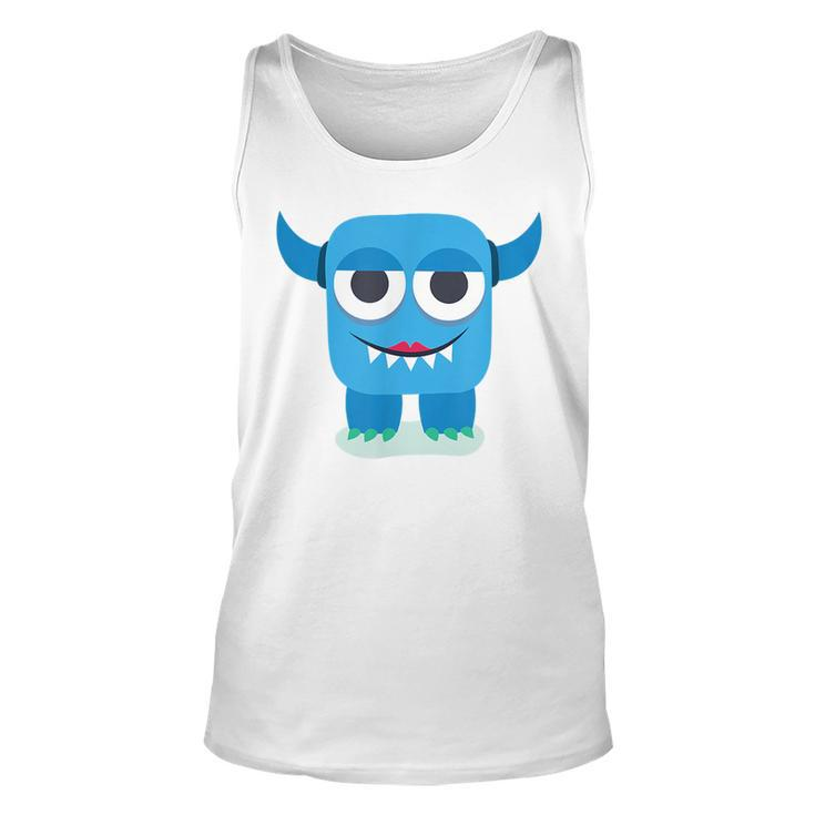 Funny  Blue Scary Monster  Unisex Tank Top