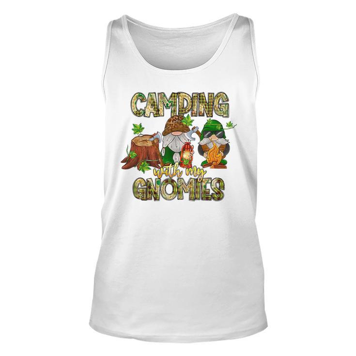 Funny Camping With My Gnomies Gnome Lovers Campers Unisex Tank Top