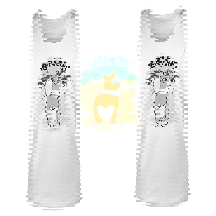 Funny Corgi Dog Beach Bum T Unisex Tank Top