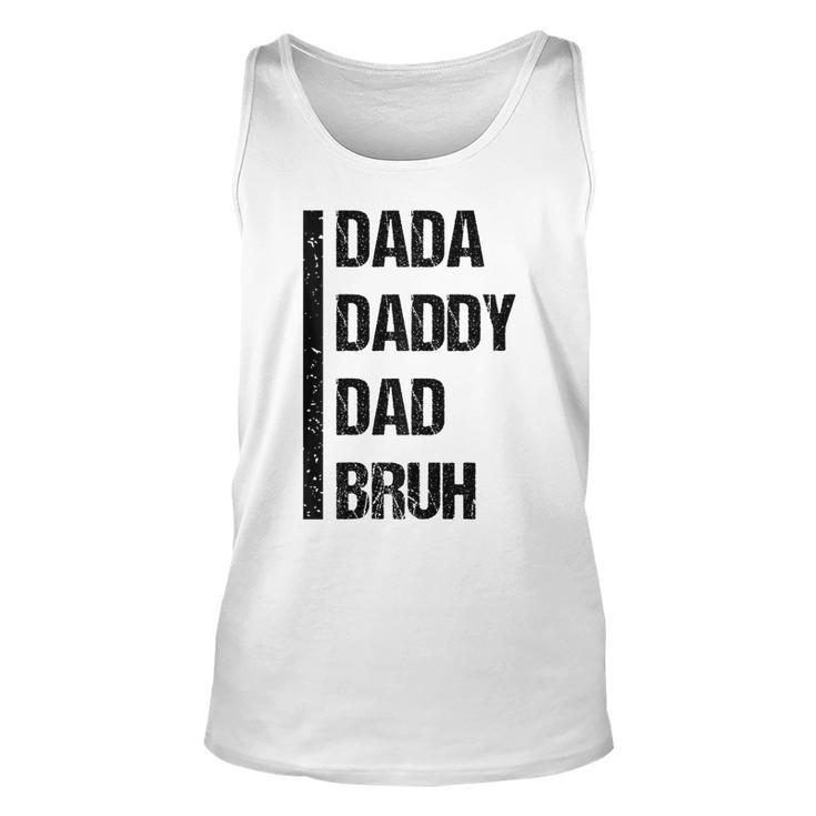 Funny Fathers Day Dada Daddy Dad Bruh 2023  Unisex Tank Top