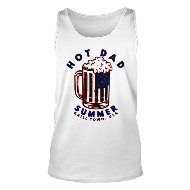 Funny Fathers Day Hot Dad Summer Bbq Dad Bod Gift  Unisex Tank Top