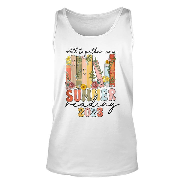 Funny Summer All Together Now Reading 2023 Library Books Unisex Tank Top