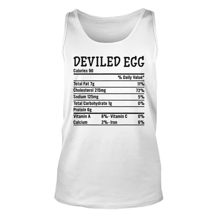 Funny Thanksgiving Xmas Food Facts Deviled Egg Nutrition  Unisex Tank Top