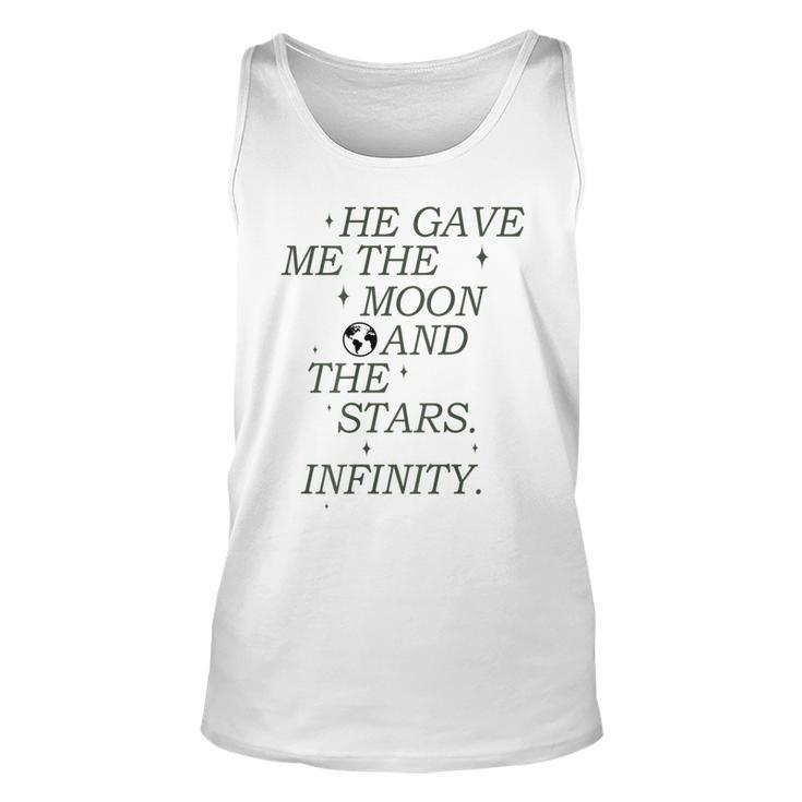 He Gave Me The Moon And The Stars Infinity Aesthetic Trendy Moon Tank Top