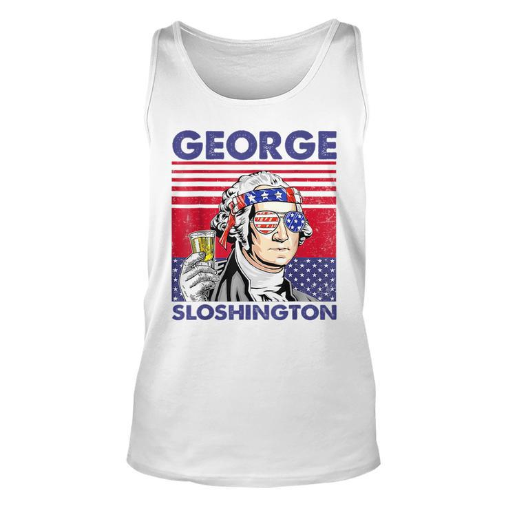 George Sloshington 4Th Of July Drinking Presidents Drinking  Tank Top