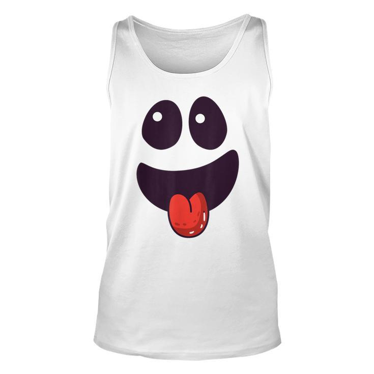 Ghost Scary Face Lazy Halloween Costume Tank Top