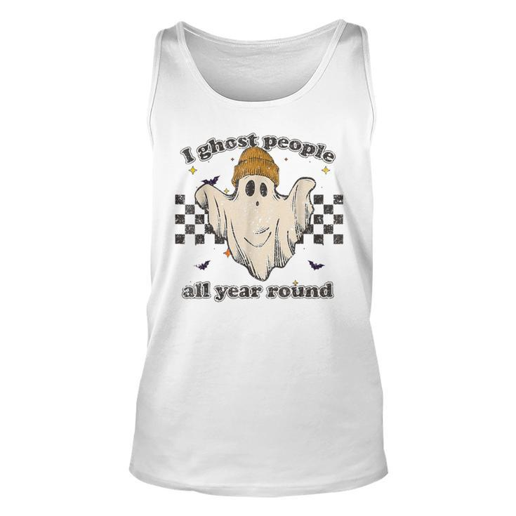 I Ghost People All Year Round Retro Halloween Ghost Vintage Tank Top